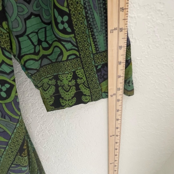 Step In Style NWT Long Sleeve Button Down Lagenlook Boho Dress Sz One Plus Green - Picture 11 of 16